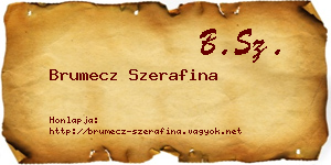 Brumecz Szerafina névjegykártya